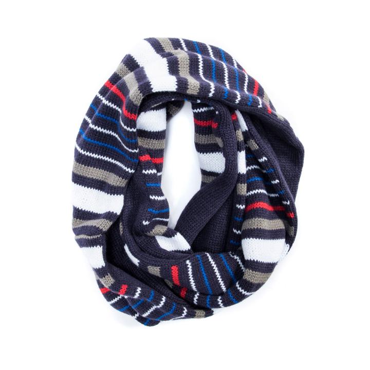 Muk Luks Striped Reversible Eternity Scarf