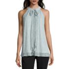 Worthington Elbow Sleeve Crew Neck Knit Blouse-talls