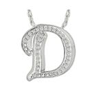 1/7 Ct. T.w. Diamond Sterling Silver Initial D Pendant Necklace