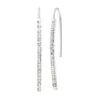 Diamond Fascination&trade; 14k White Gold Curved Stick Earrings