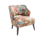 Lynn Armless Floral-print Mod Chair