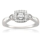 Promise My Love Womens 1/4 Ct. T.w. Princess White Diamond 10k Gold Promise Ring