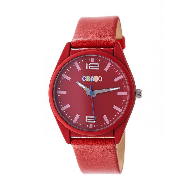 Crayo Unisex Red Strap Watch-cracr4803