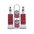 Purelife By Ragalta 5-pc. Glass Condiment Set With Chrome Rack