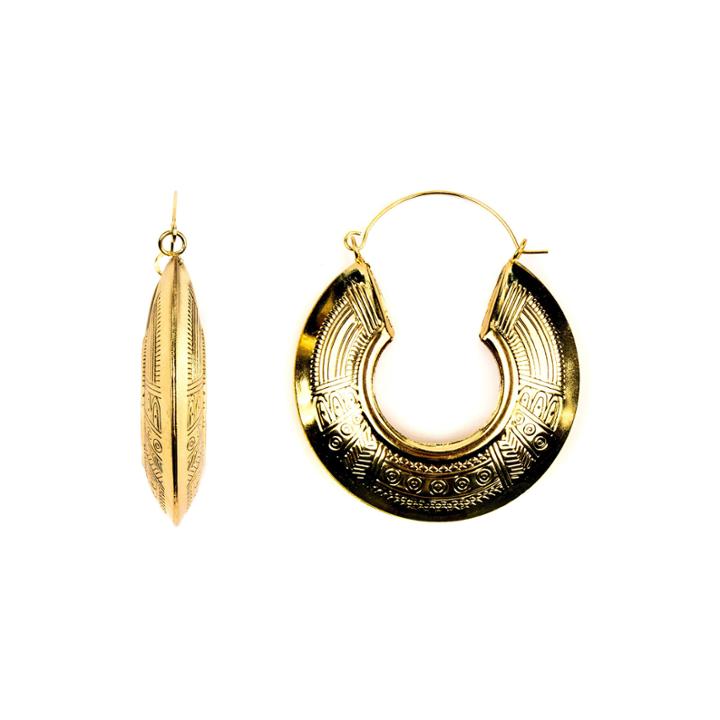 Decree?tribal-design Hoop Earrings