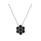 Diamond Blossom 1/5 Ct. T.w. Color-enhanced Black Diamond Pendant Necklace