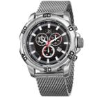 Joshua & Sons Mens Silver Tone Strap Watch-j-123ssbk