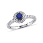 1/4 Ct. T.w. Blue Sapphire 14k Gold Engagement Ring
