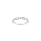 Womens White Diamond 10k Gold Band