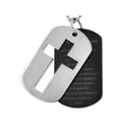 Stainless Steel Lords Prayer & Cross Dog Tags