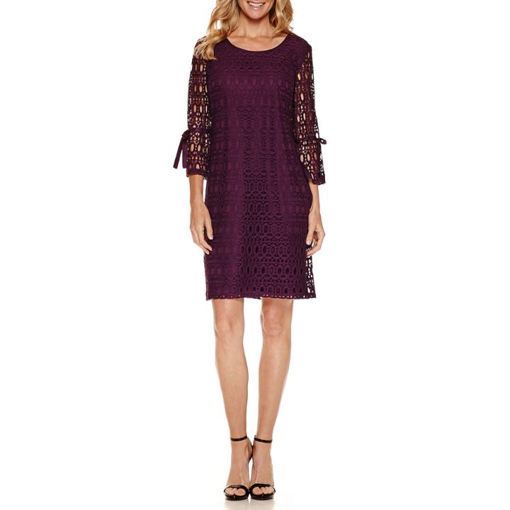 R & K Originals 3/4 Sleeve Shift Dress