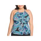 St. John's Bay Paisley Tankini Swimsuit Top-plus