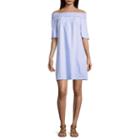 Spense Pearl Studded Off The Shoulder Dress