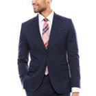 J.ferrar Stretch Navy Birdseye Suit Jacket-slim Fit