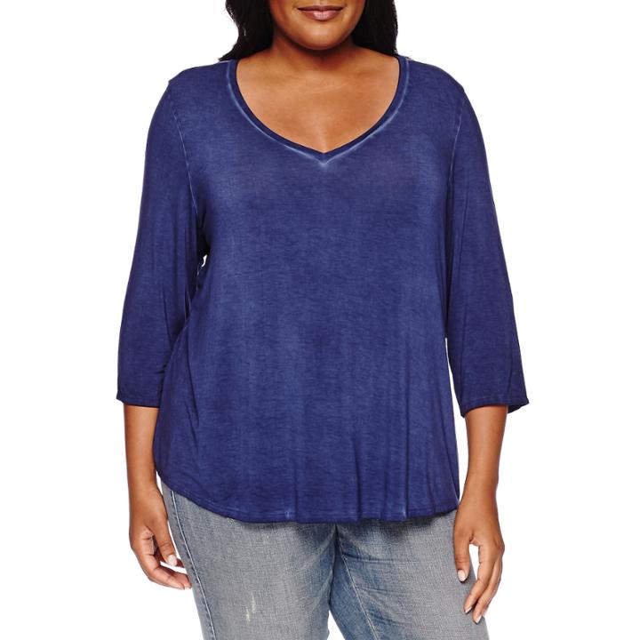 A.n.a 3/4-sleeve Luna Tee - Plus
