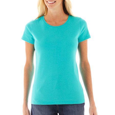 St. Johns Bay Short-sleeve Crewneck Tee - Petite