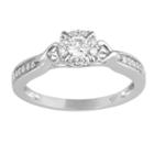 Hallmark Bridal Womens 1/3 Ct. T.w. Round White Diamond 10k Gold Engagement Ring