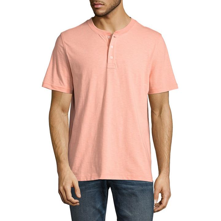 St. John's Bay Short Sleeve Henley Shirt