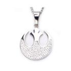 Star Wars Stainless Steel Alliance Symbol Cutout Pendant Necklace