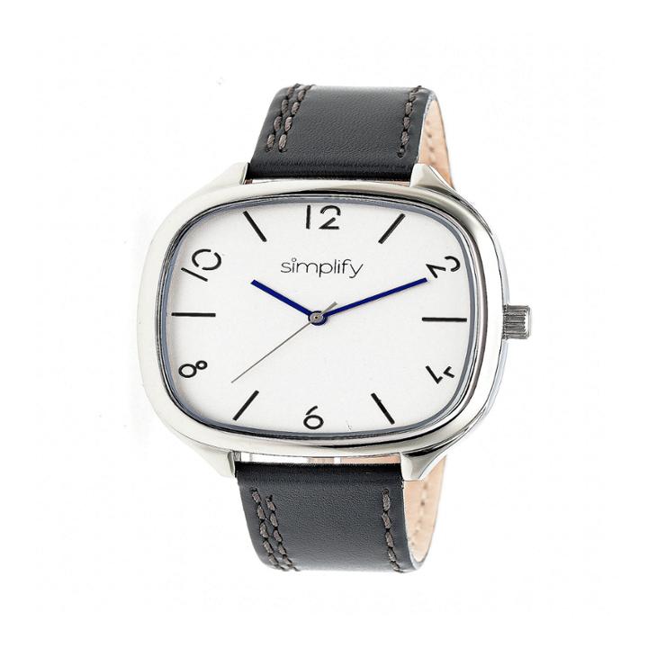 Simplify Unisex Gray Strap Watch-sim3502
