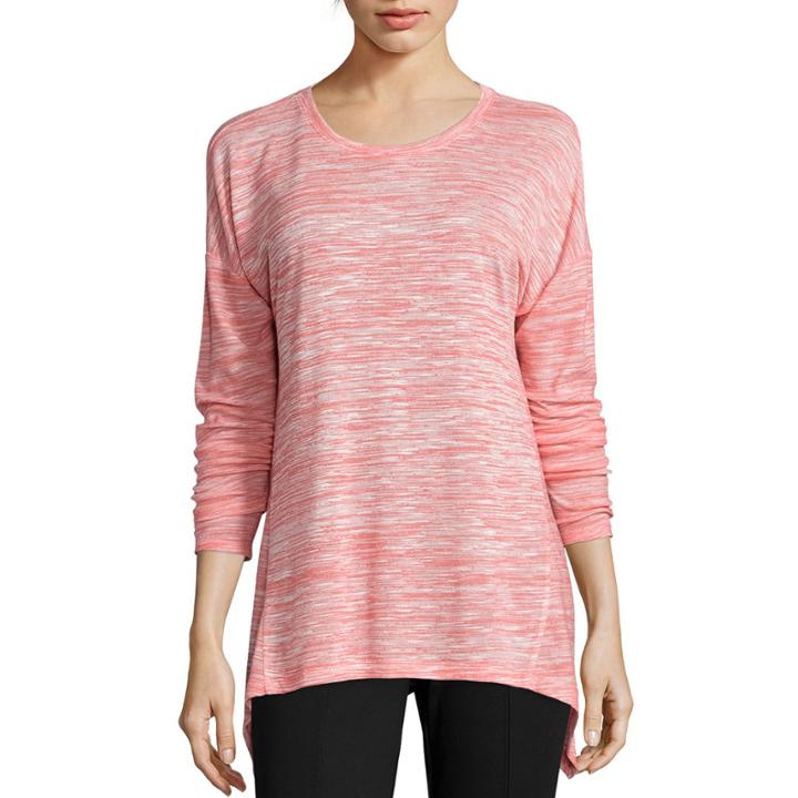 Stylus&trade; Long-sleeve Sharkbite Textured Knit Top