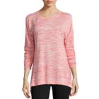 Stylus&trade; Long-sleeve Sharkbite Textured Knit Top