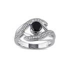 Midnight Black Diamond 1 1/4 Ct. T.w. White And Color-enhanced Black Diamond 10k White Gold Ring