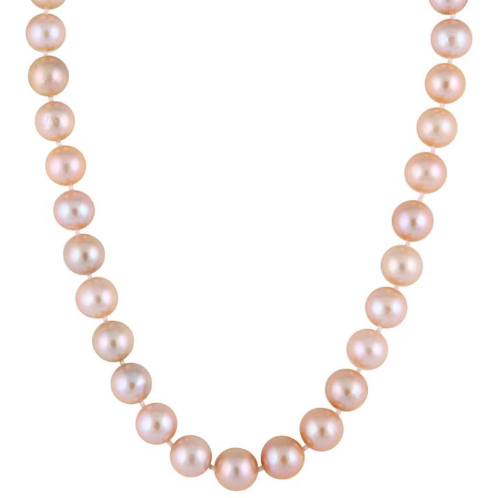 Splendid Pearls Womens 10mm Purple Cultured Freshwater Pearls Strand Necklace