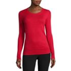 Worthington Essential Long-sleeve Pullover Sweater - Petite