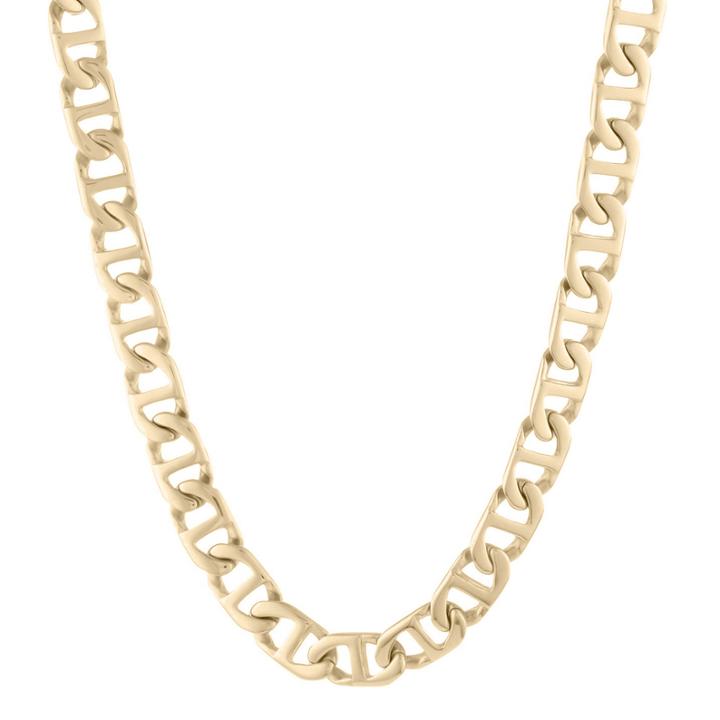 Mens Stainless Steel & Gold-tone Ip 22 10mm Marine Link Chain