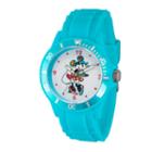 Disney Minnie Mouse Womens Blue Strap Watch-wds000261
