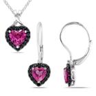 Womens 2-pc. 1/7 Ct. T.w. Pink Sapphire Sterling Silver Jewelry Set