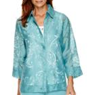 Alfred Dunner Crystal Springs 3/4-sleeve Layered Shirt
