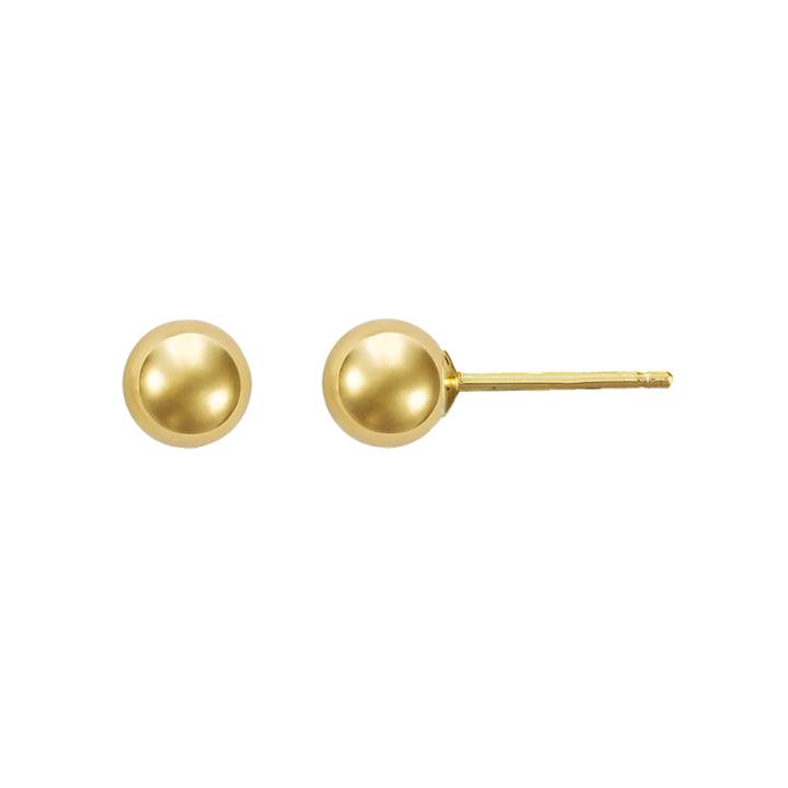 18k Yellow Gold 6mm Ball Stud Earring