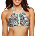 Ibiza Solid High Neck Swimsuit Top-juniors