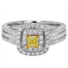 Womens 1 Ct. T.w. Diamond Yellow Engagement Ring