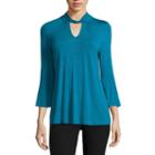 Worthington 3/4-sleeve Twist-neck Top