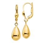 14k Gold Pear Drop Earrings