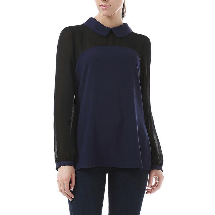 Phistic Women's Easton Sheer Blocked Blouse