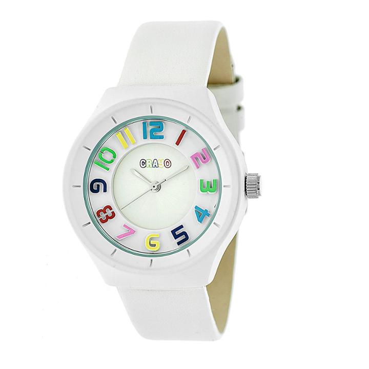 Crayo Unisex White Strap Watch-cracr3501