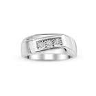 Mens 1/8 Ct. T.w. Diamond Sterling Silver Ring