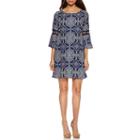 Luxology Bell Sleeve Print Shift Dress
