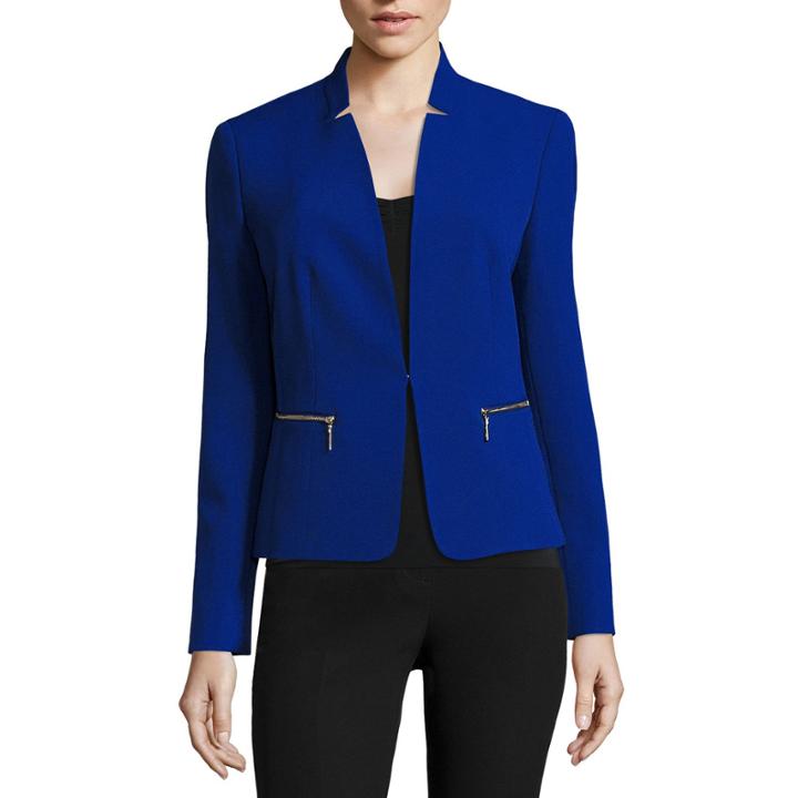 Black Label By Evan-picone Long-sleeve Stand Collar Jacket
