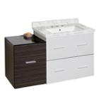 37.75-in. W Wall Mount White-dawn Grey Vanity Setfor 3h8-in. Drilling Bianca Carara Top White Um Sink