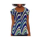 Worthington Short-sleeve Ruffled Blouse - Petite