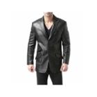Bgsd Men's Noah Peaked-lapel Lambskin Leather Blazer - Big And Tall