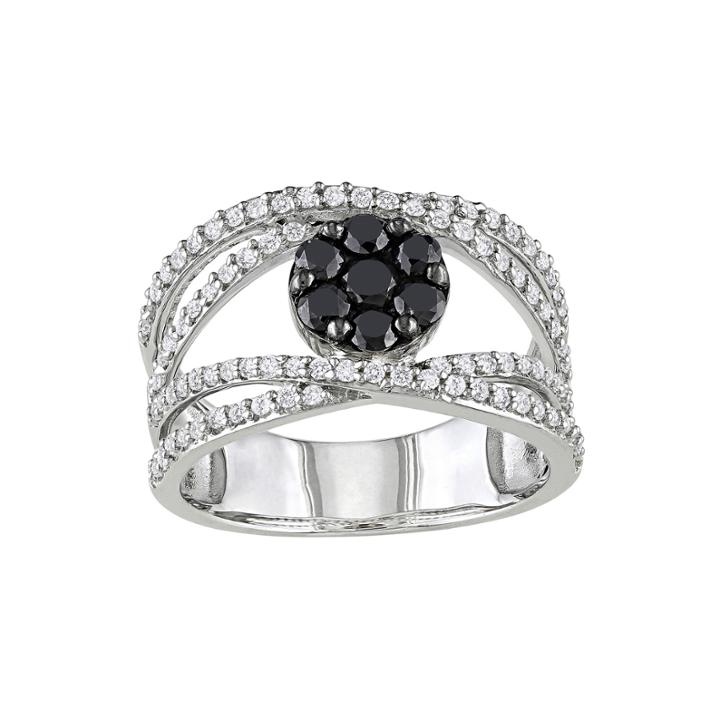 1/10 Ct. T.w. Black & White Diamond Ring