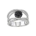 1/10 Ct. T.w. Black & White Diamond Ring