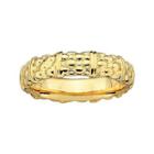 Personally Stackable 18k Yellow Gold Over Sterling Stackable 3.5mm Cable Ring