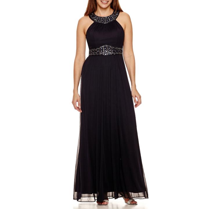 Stenay Sleeveless Embellished Halter Formal Gown